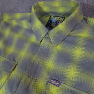 Dixxon Flannel Shirt Mens 5XL Green Plaid Snaps The Slice